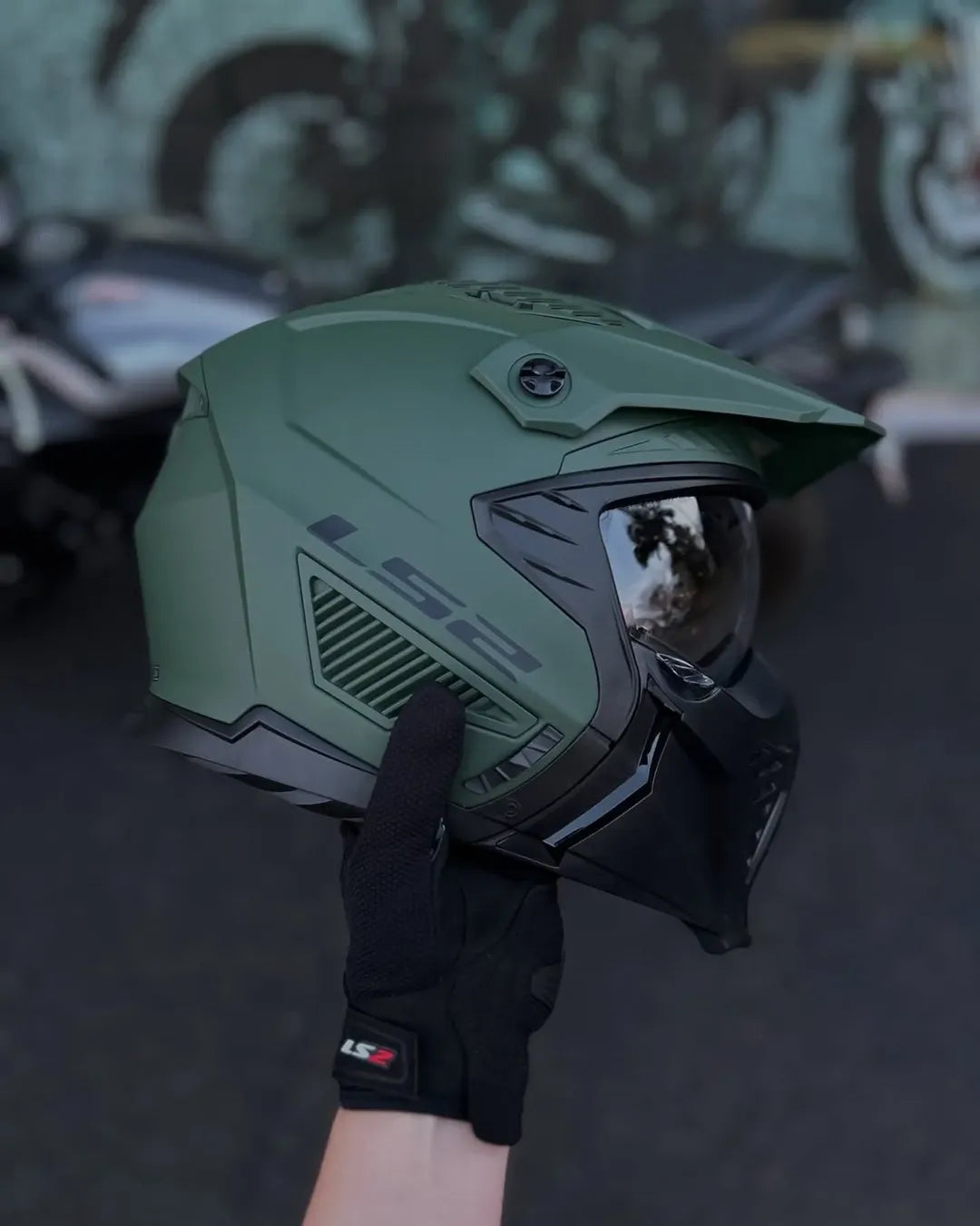 HELMET LS2 OF606 DRIFTER GREEN – N3Motors