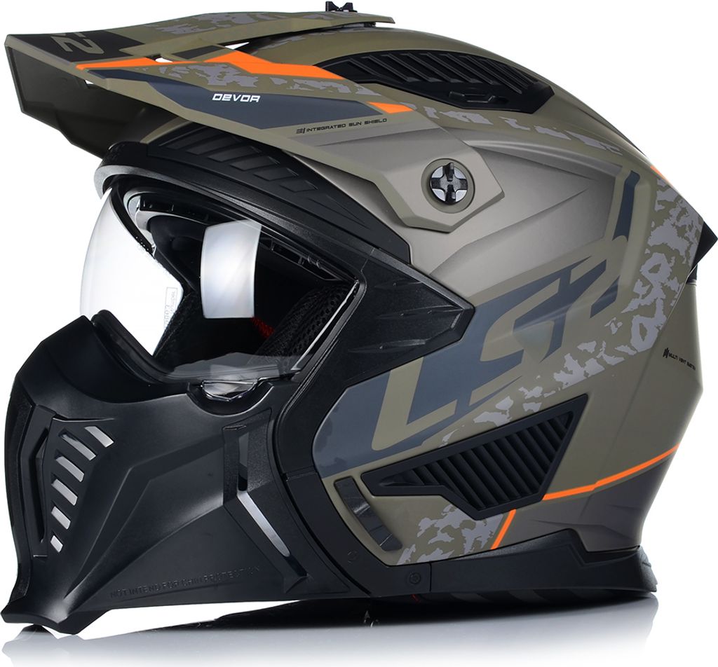 خوذة LS2 OF606 DRIFTER سوداء غير لامعة