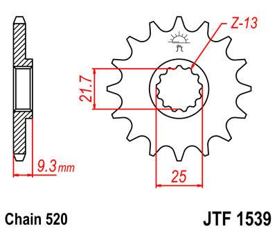 JT Sprockets JTF1539.14 Front Sprocket 14TEETH ORGINIAL