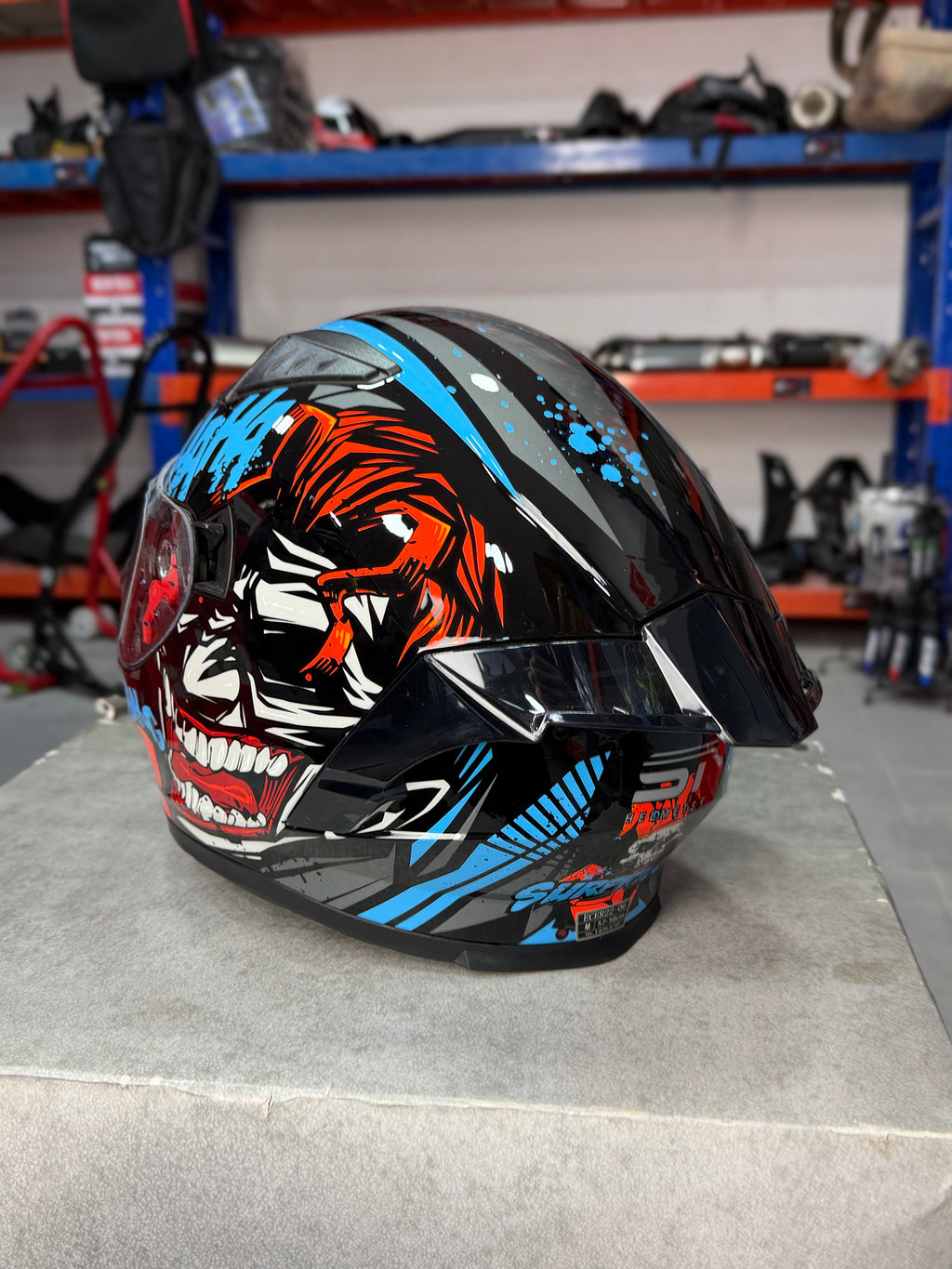 HELMET ST Z-501 BLUE AND RED