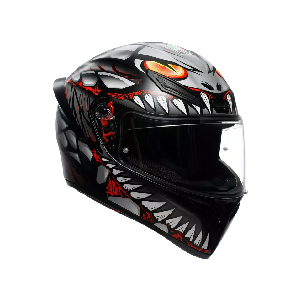 HELMET AGV K1S LYZARD MATT BLACK/GREY/RED