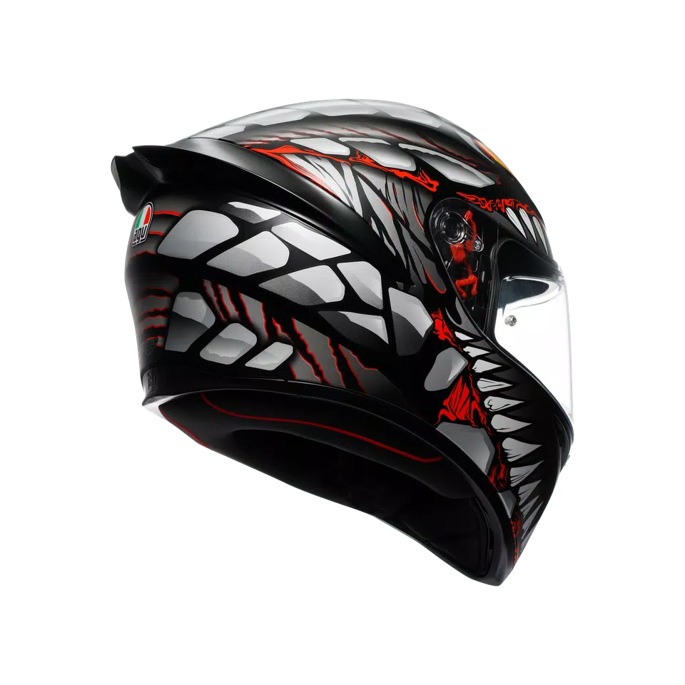 HELMET AGV K1S LYZARD MATT BLACK/GREY/RED