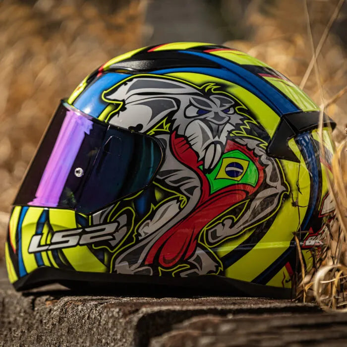 HELMET LS2 FF353 RAPID RABBIT YELLOW BLUE