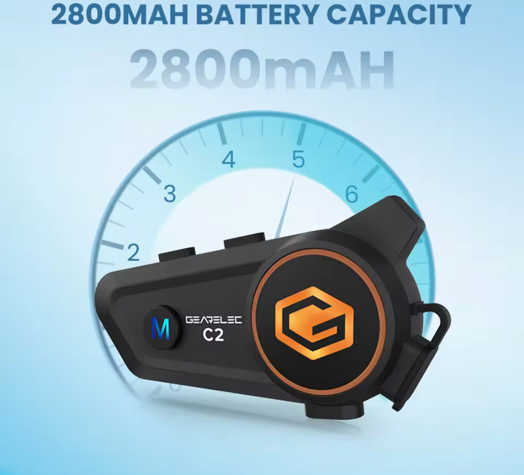 GEARELEC C2 Bluetooth Motorcycle Headset