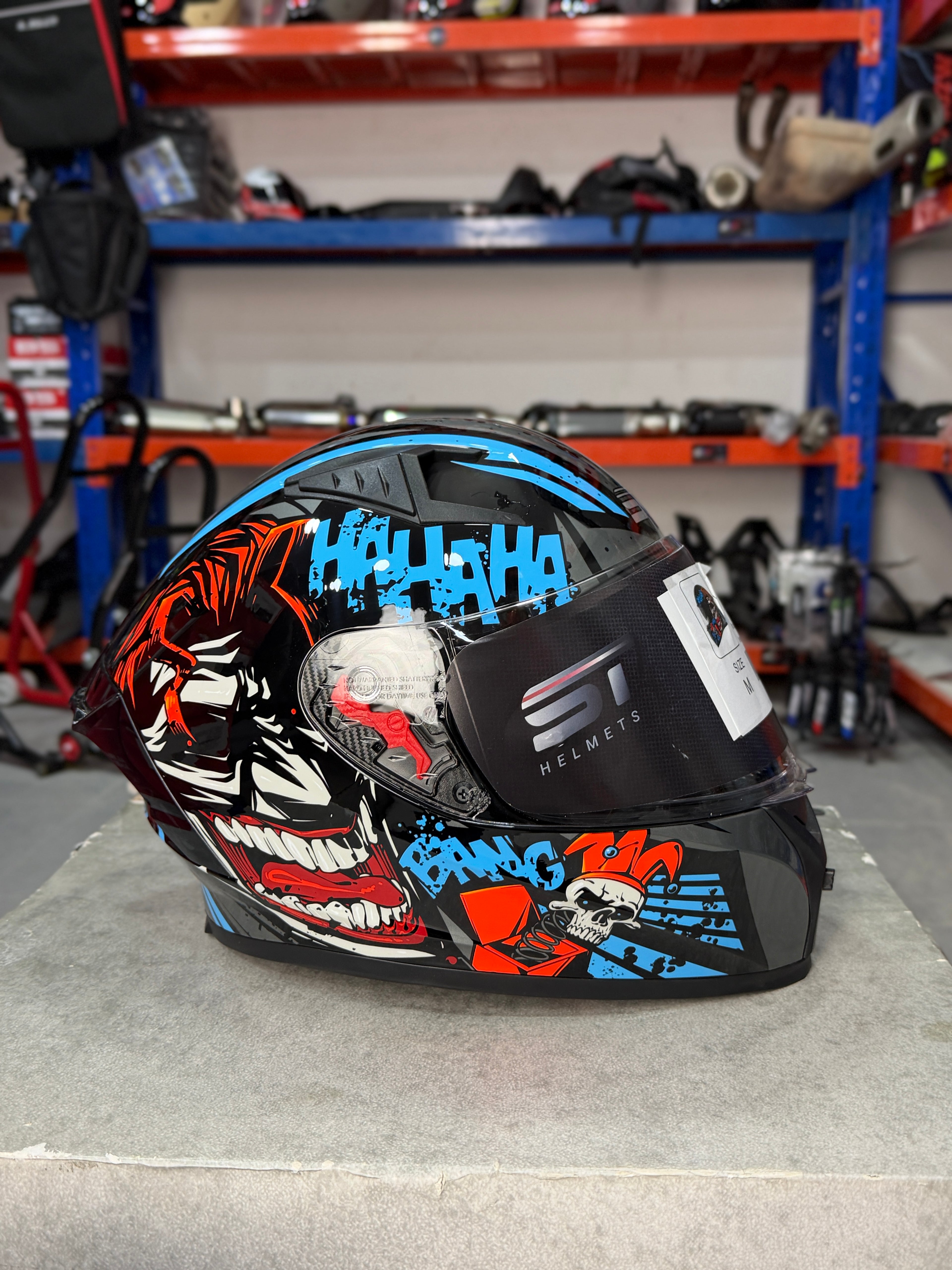 HELMET ST Z-501 BLUE AND RED