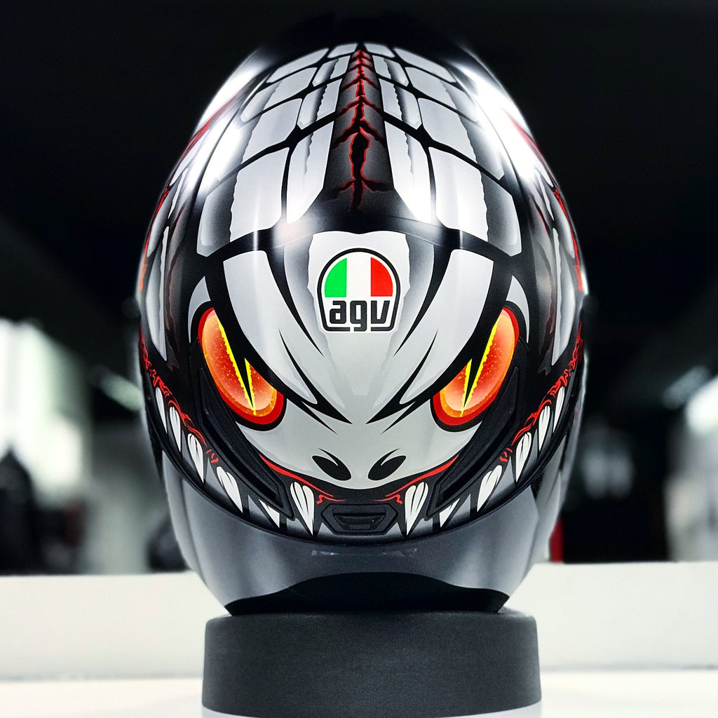 HELMET AGV K1S LYZARD MATT BLACK/GREY/RED