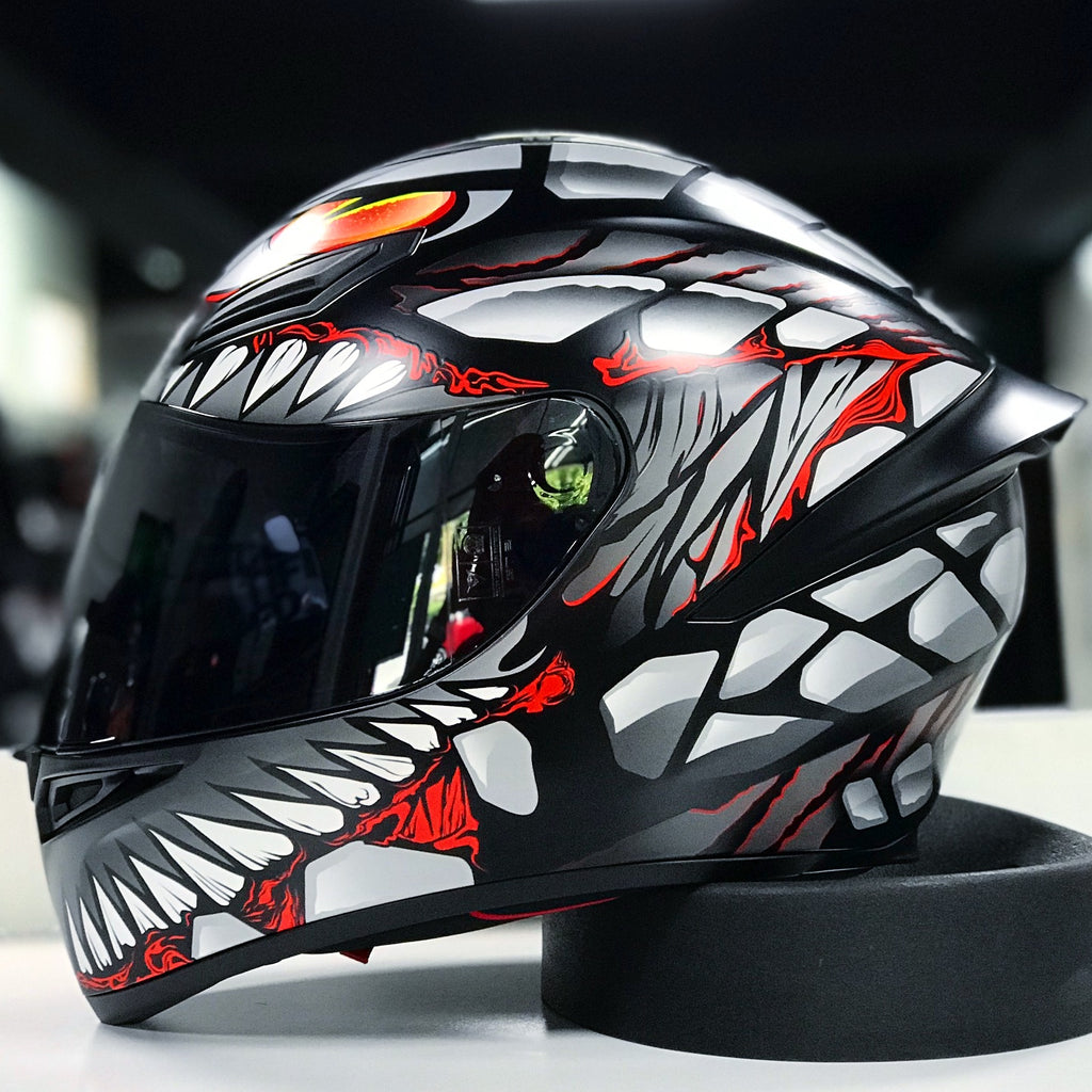 HELMET AGV K1S LYZARD MATT BLACK/GREY/RED