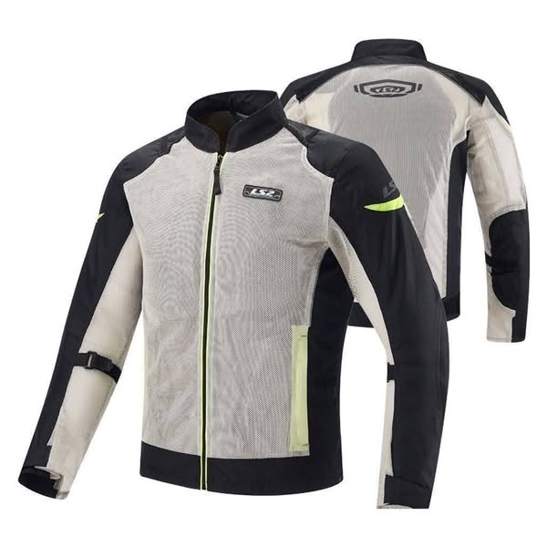 JACKET LS2 AIRY WHITE BLACK