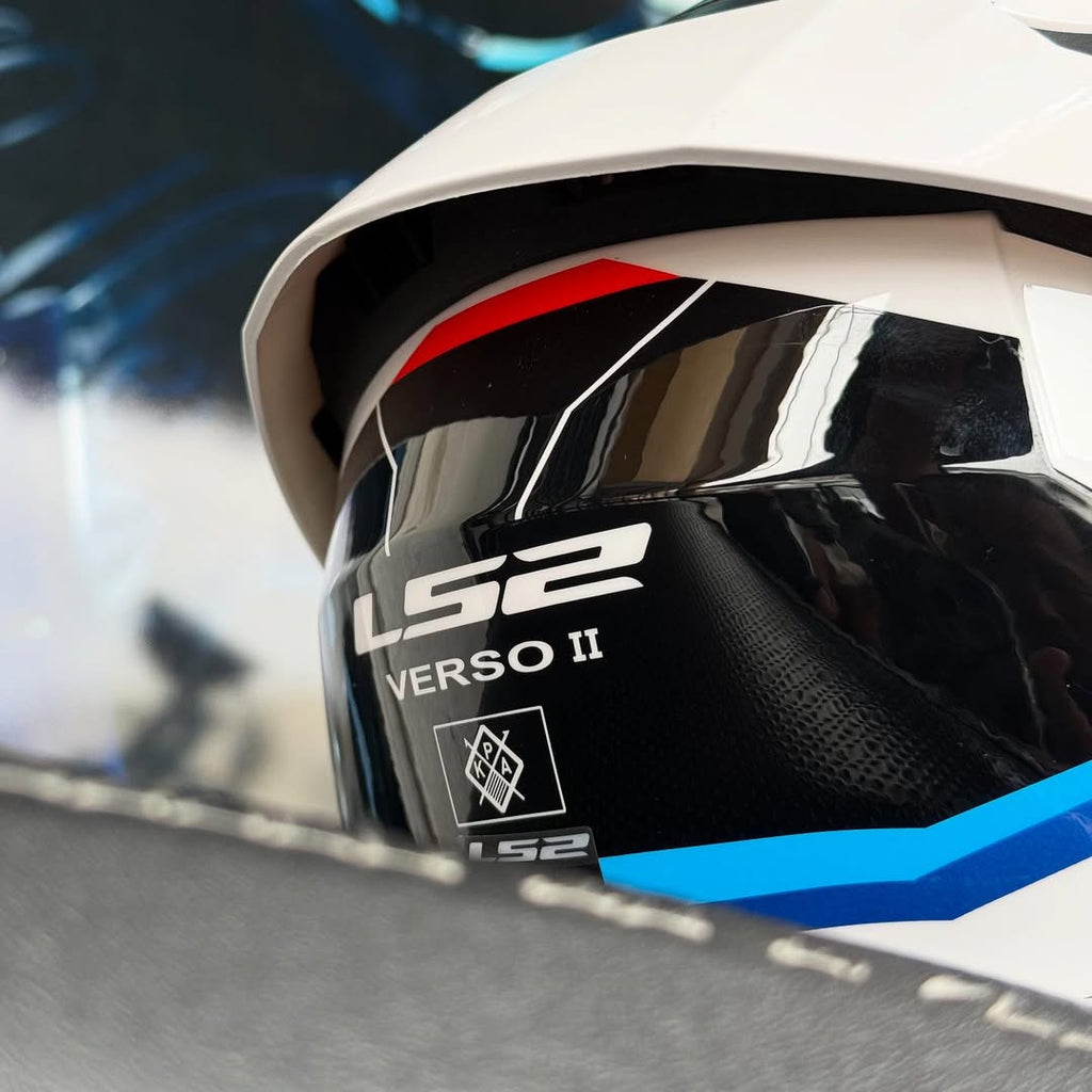 HELMET LS2 OF618 VERSO II AIR WHITE BLUE RED