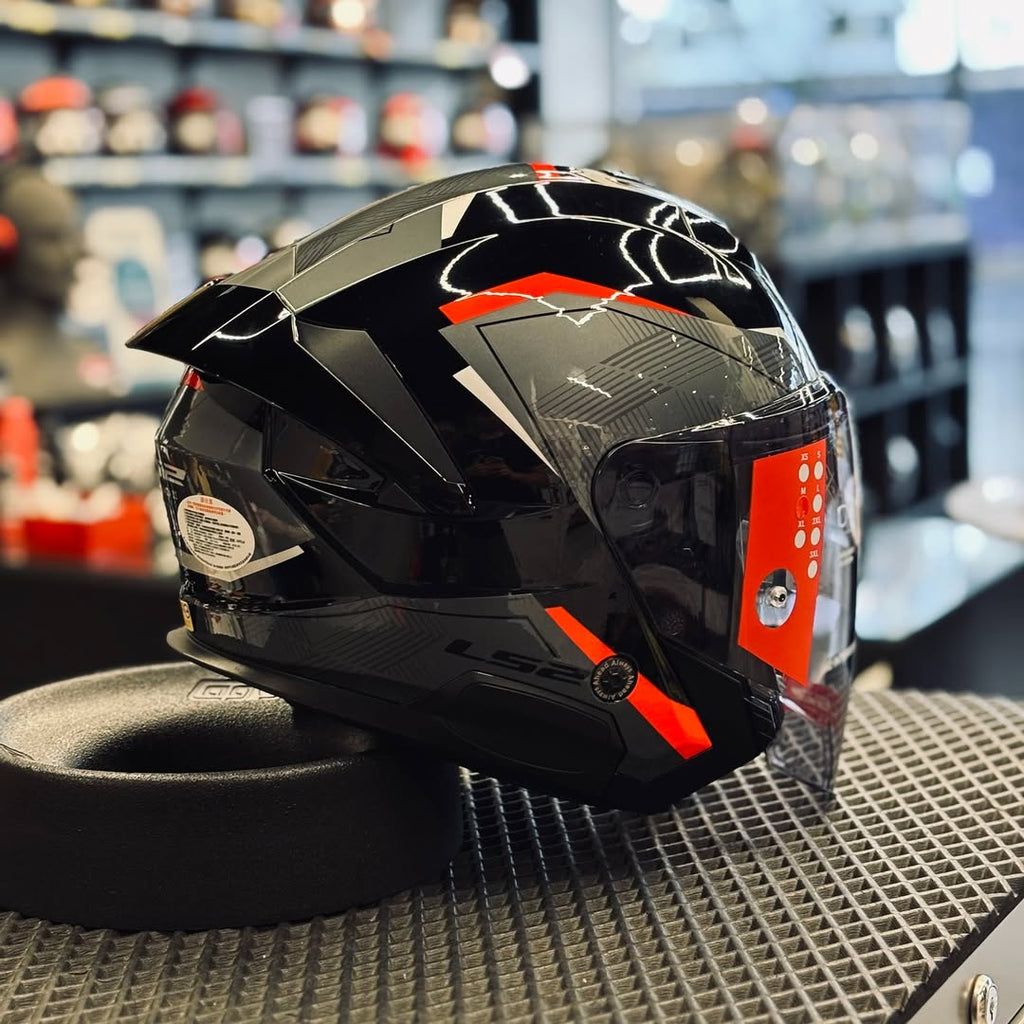 HELMET LS2 OF618 VERSO II AIR BLACK RED