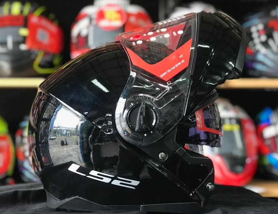 HELMET ‏LS2 FF325 STROBE II BLACK GLOSS