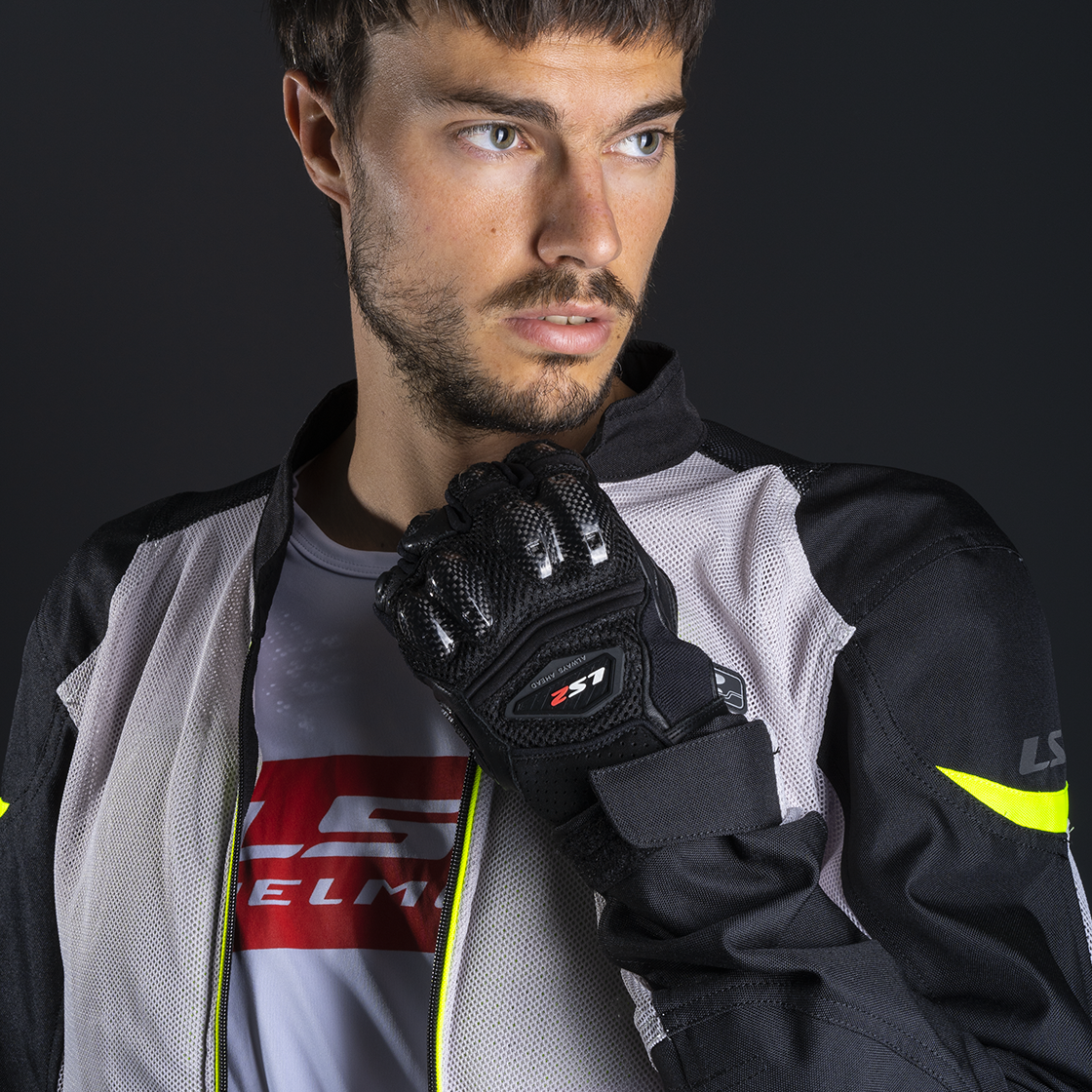 JACKET LS2 AIRY WHITE BLACK