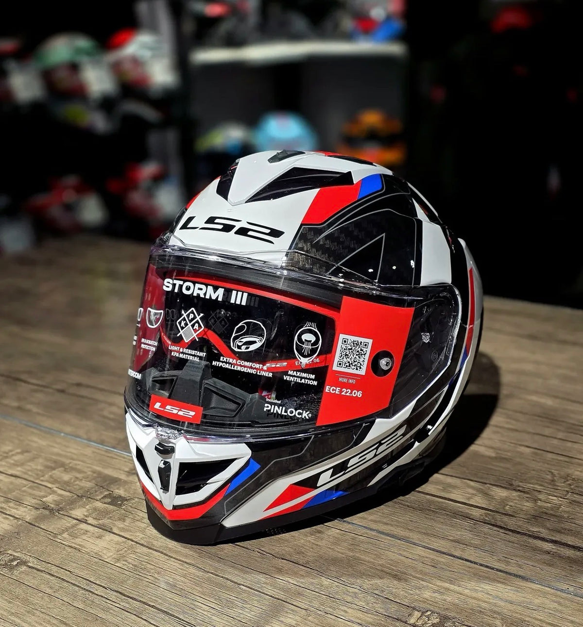 HELMET LS2 FF818 STORM III RACER BLUE RED