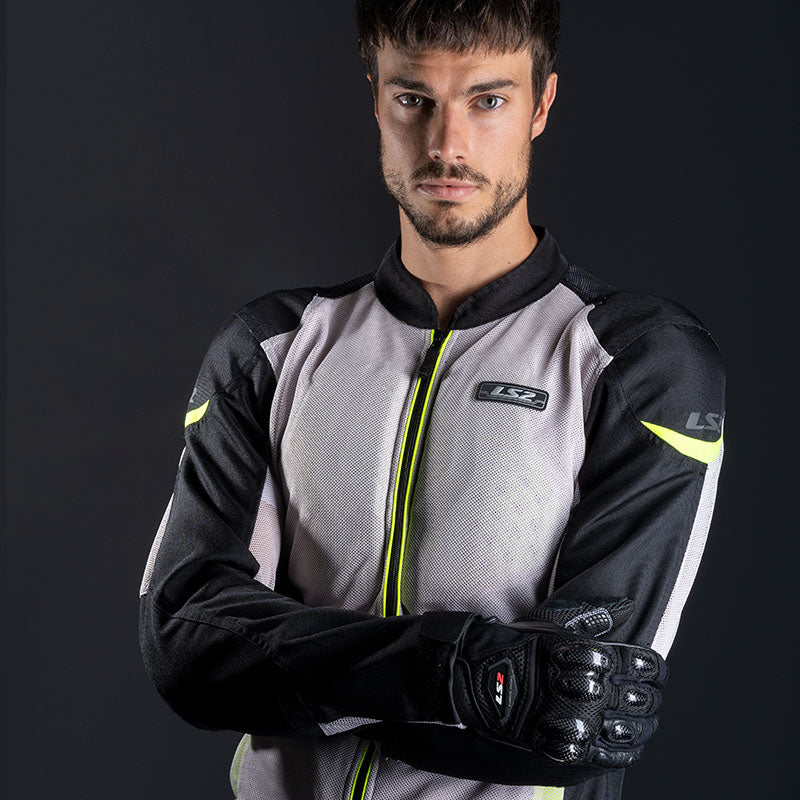 JACKET LS2 AIRY WHITE BLACK