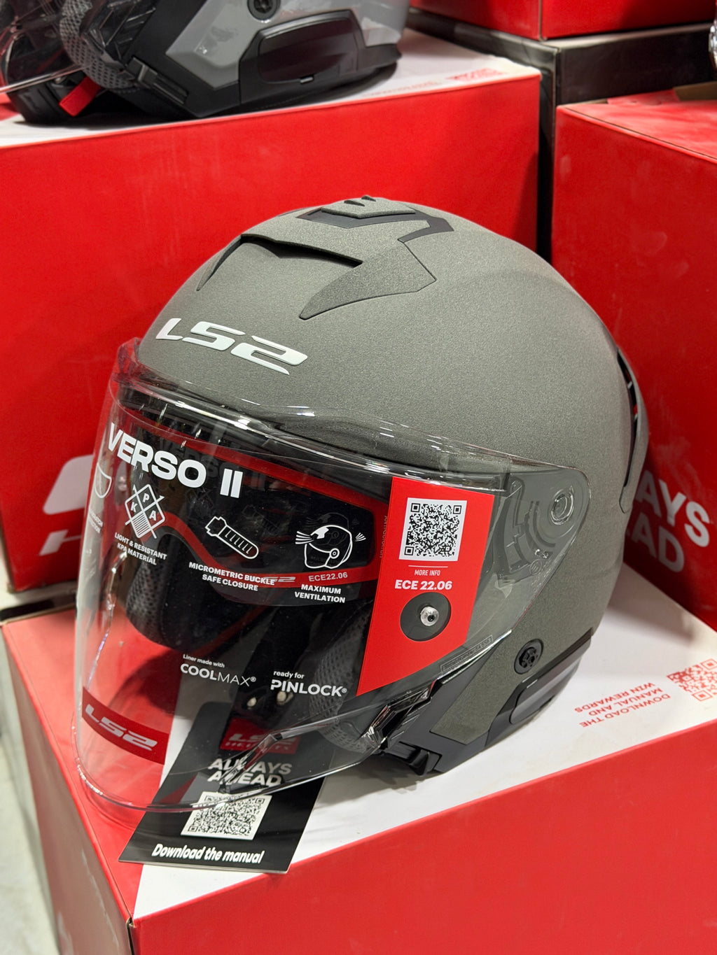 HELMET LS2 OF618 VERSO II CONCRETE