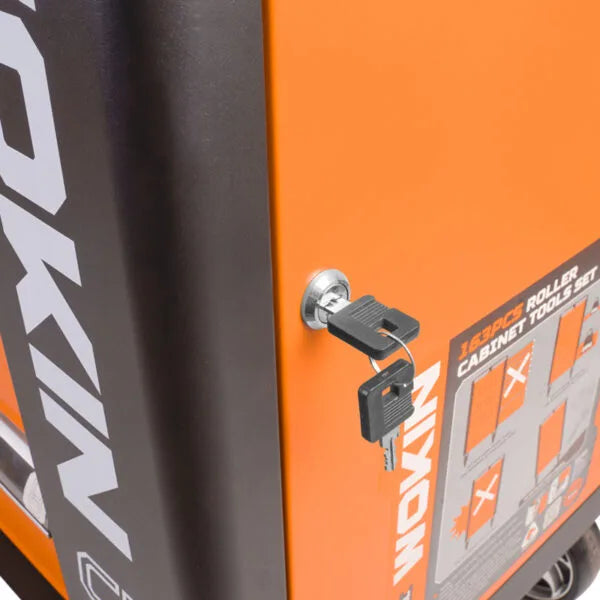 مجموعة أدوات خزانة الأسطوانة 163 قطعة (صناعية)