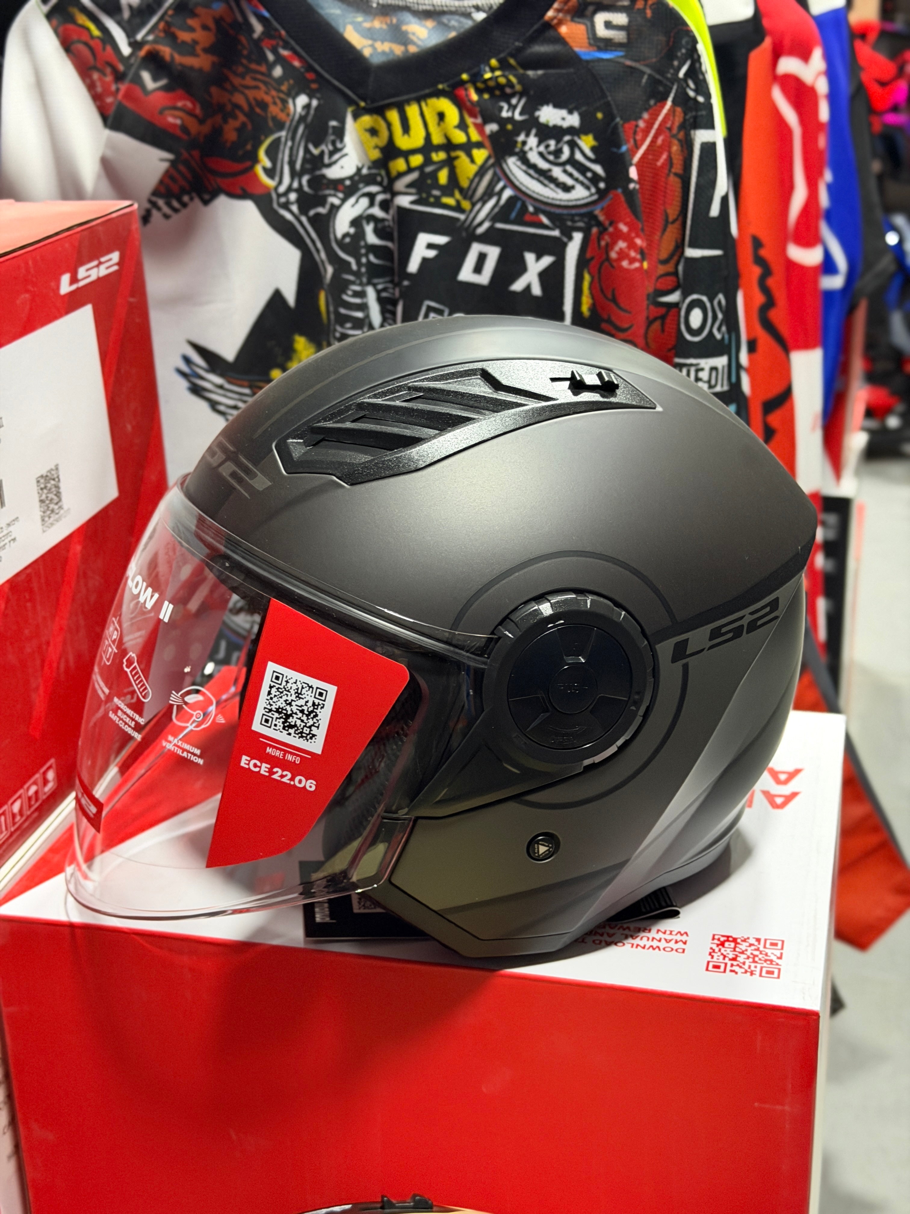 HELMET LS2 OF616 AIRFLOW COVER BLACK GREY