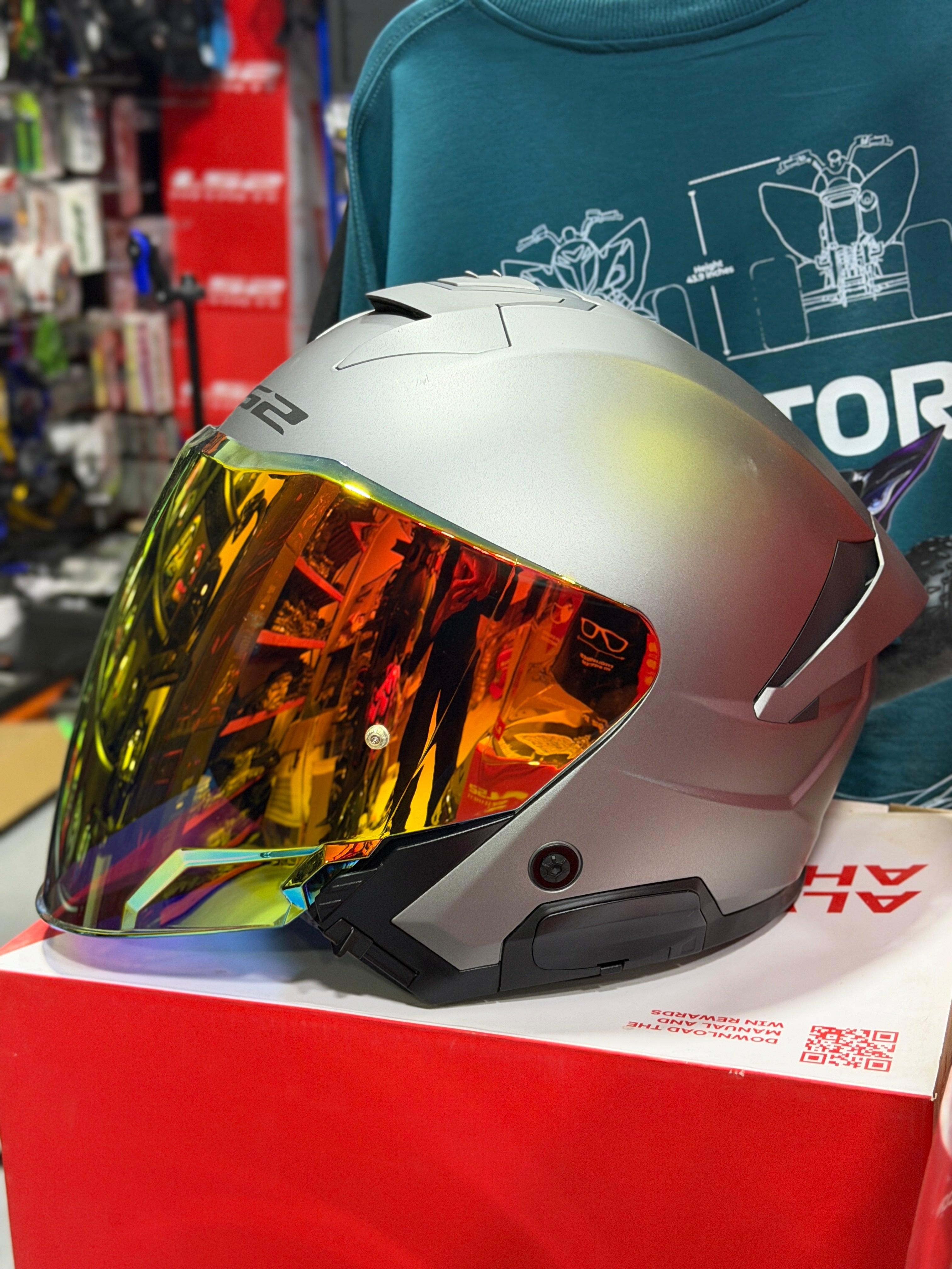 HELMET LS2 OF618 VERSO II MATT TITANIUM
