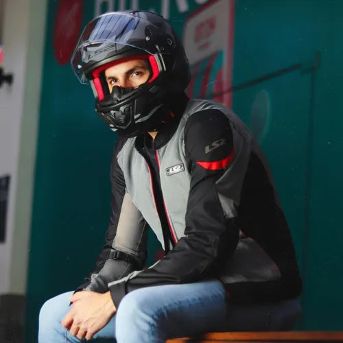 JACKET LS2 AIRY WHITE BLACK