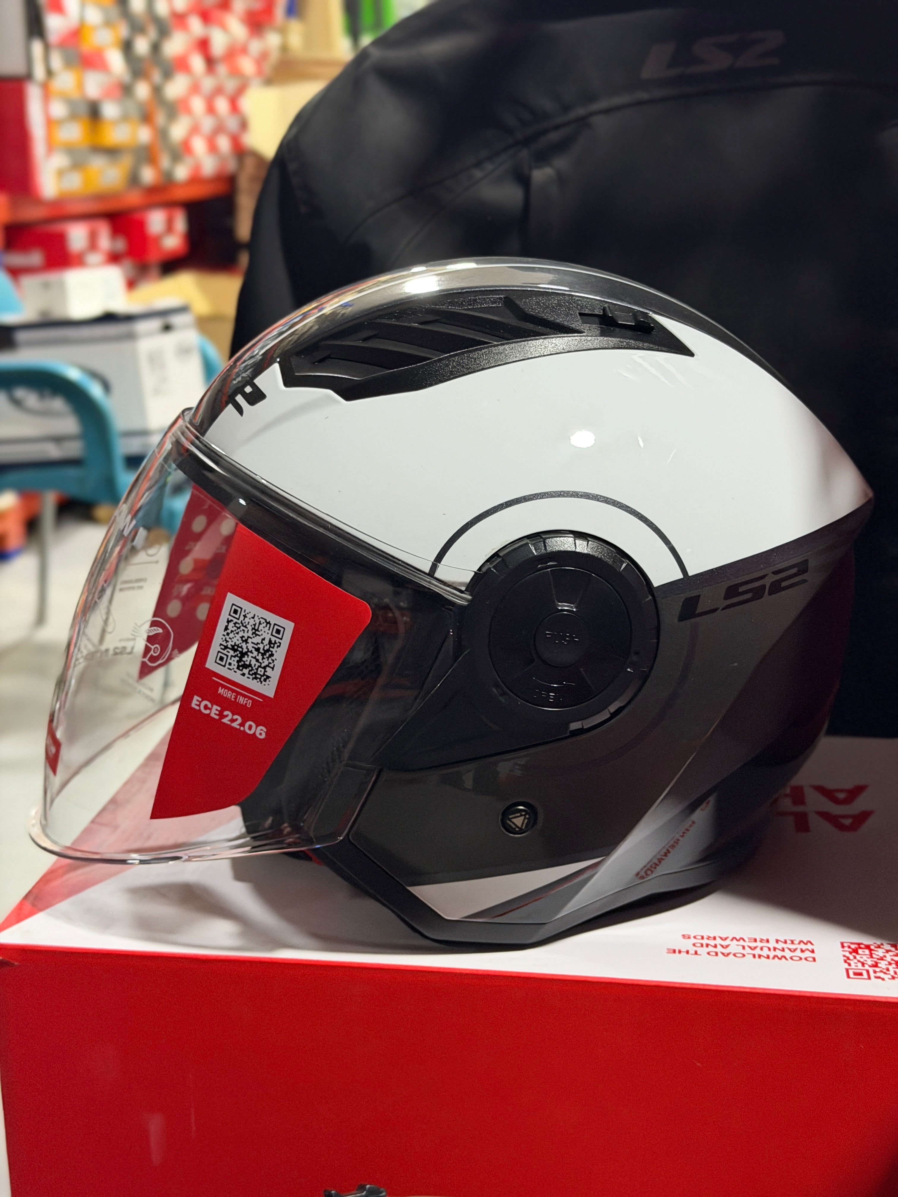 HELMET LS2 OF616 AIRFLOW COVER WHITE GREY