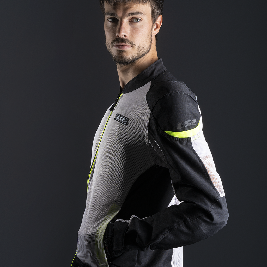 JACKET LS2 AIRY WHITE BLACK