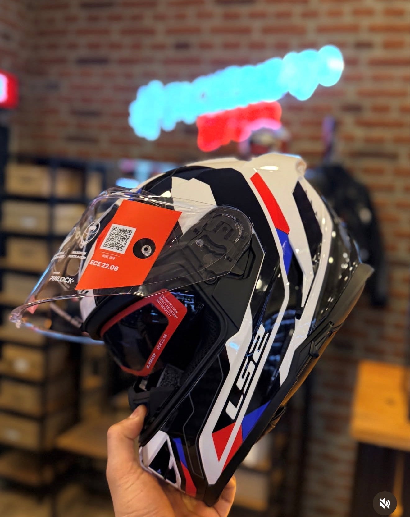 HELMET LS2 FF818 STORM III RACER BLUE RED