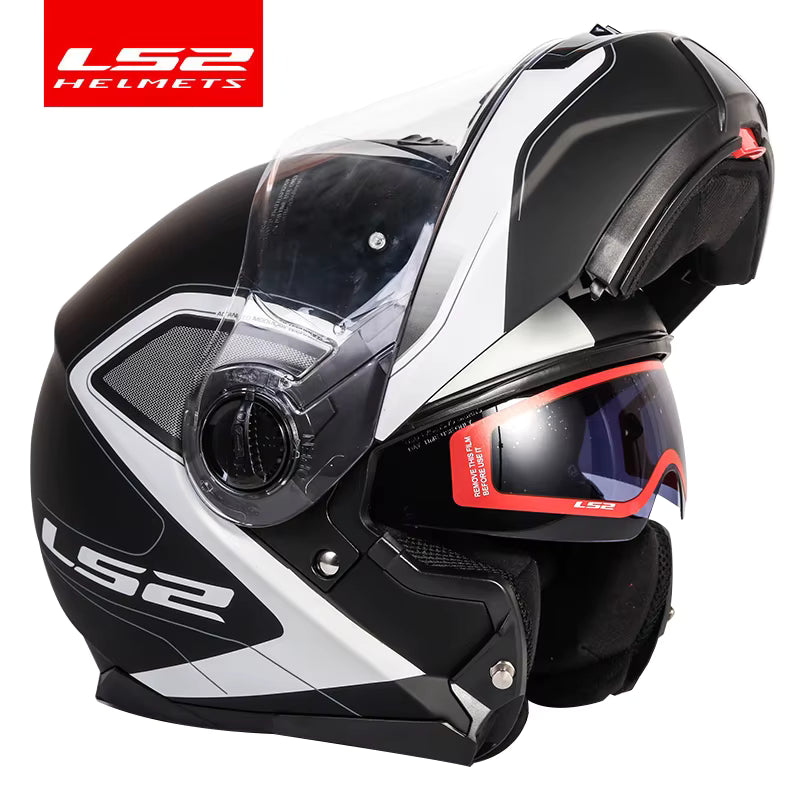 HELMET ‏LS2 FF325 STROBE II BLACK WHITE
