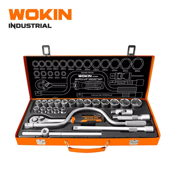 24PCS 1/2″ SOCKET SET (INDUSTRIAL)