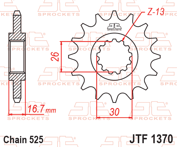 JT Sprockets JTF1370.15RB Front Sprocket 15TEETH ORGINIAL