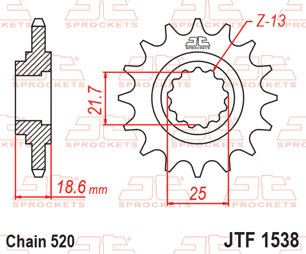 JT Sprockets JTF1538.15 Front Sprocket 15TEETH ORGINIAL