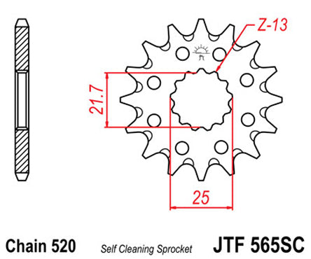 JT Sprockets JTF565.14SC Front Sprocket 14TEETH ORGINIAL