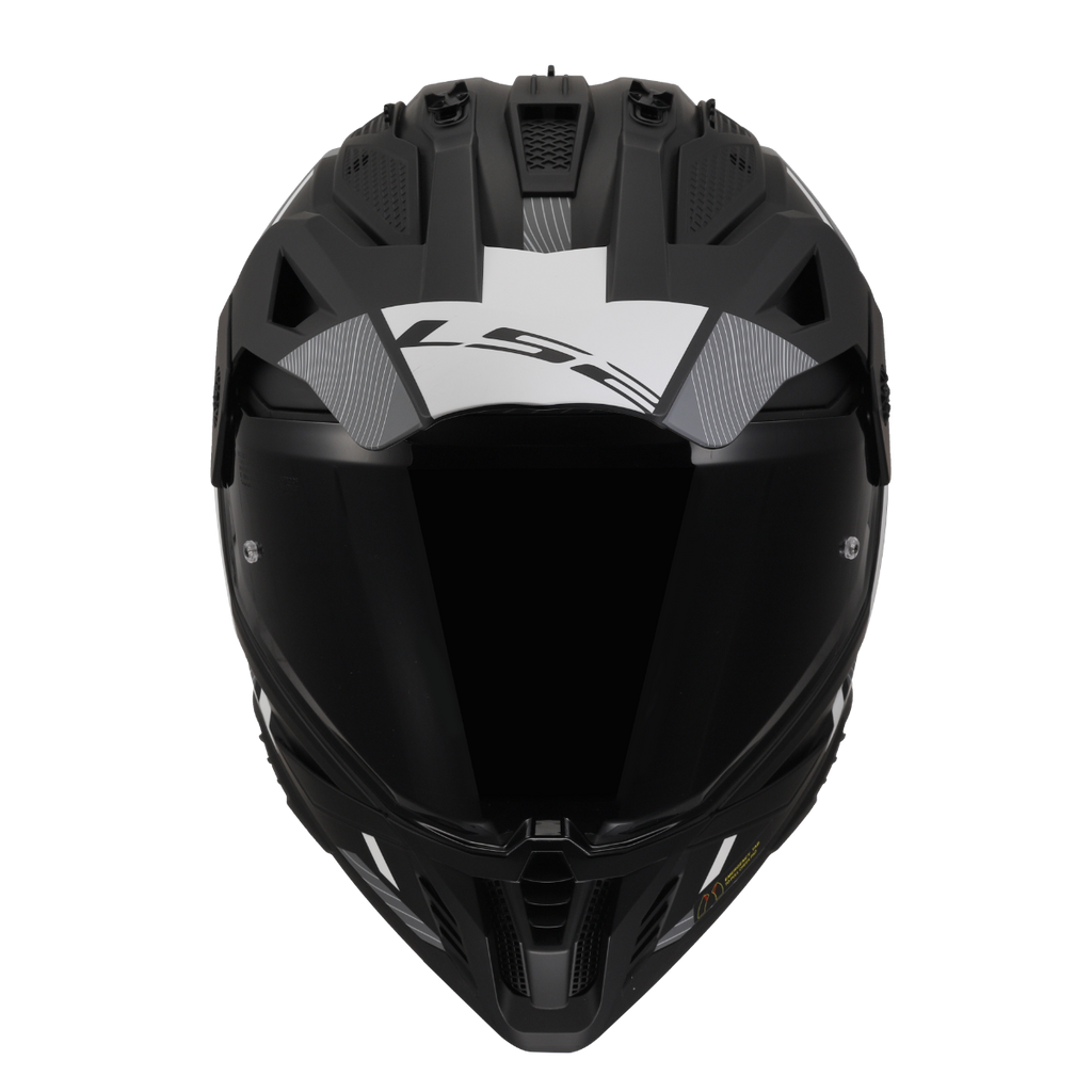 HELMET ‏LS2 MX702 PIONEER II HILL BLACK WHITE
