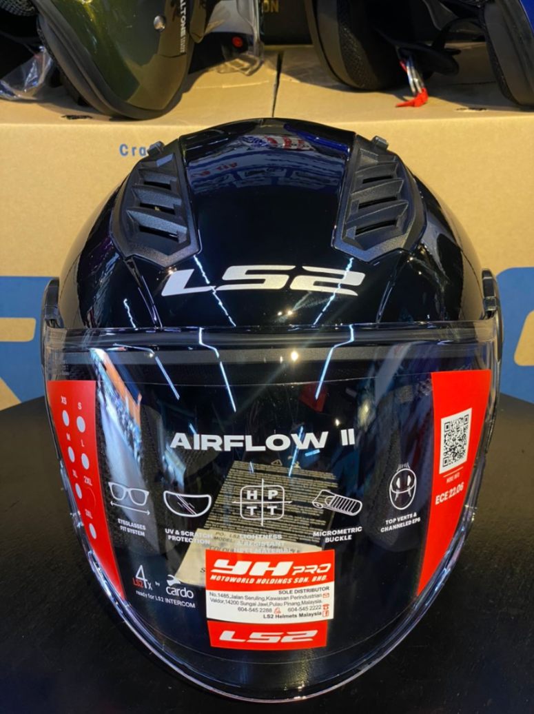 HELMET LS2 OF616 AIRFLOW GLOSS BLACK