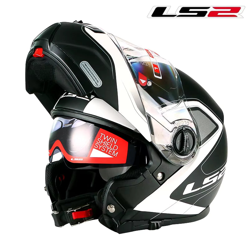 HELMET ‏LS2 FF325 STROBE II BLACK WHITE