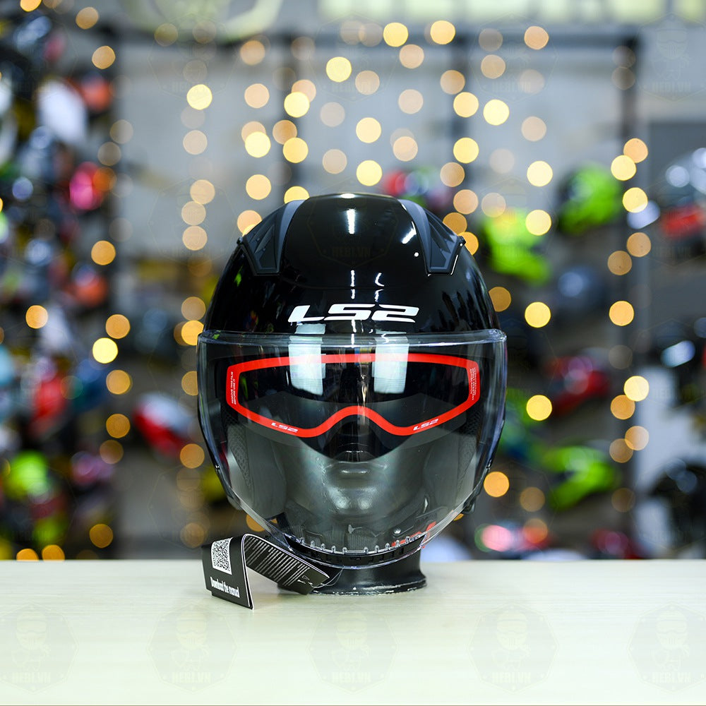 HELMET LS2 OF600 COPTER GLOSS BLACK