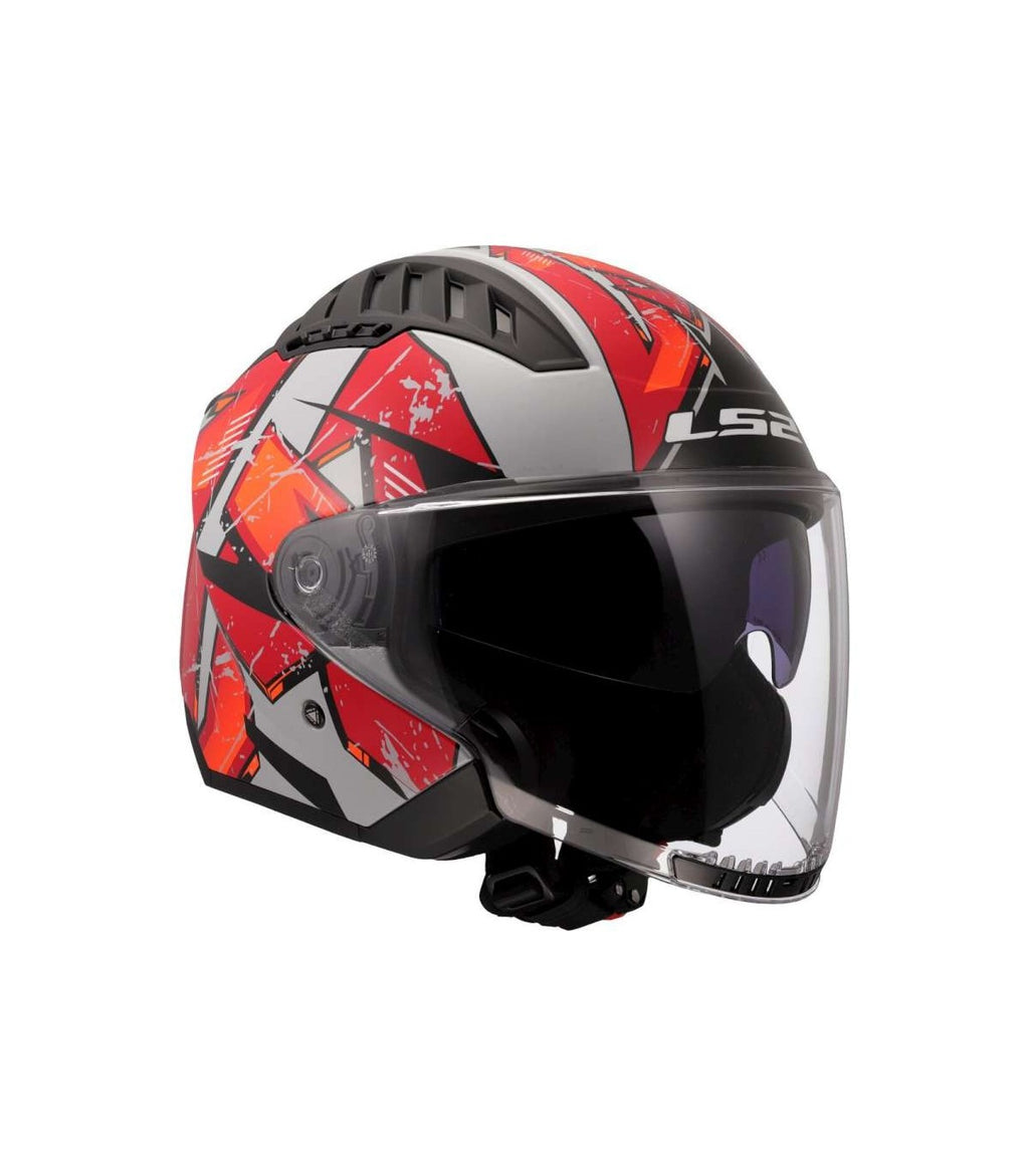 HELMET LS2 OF600 COPTER KANJI GREY RED