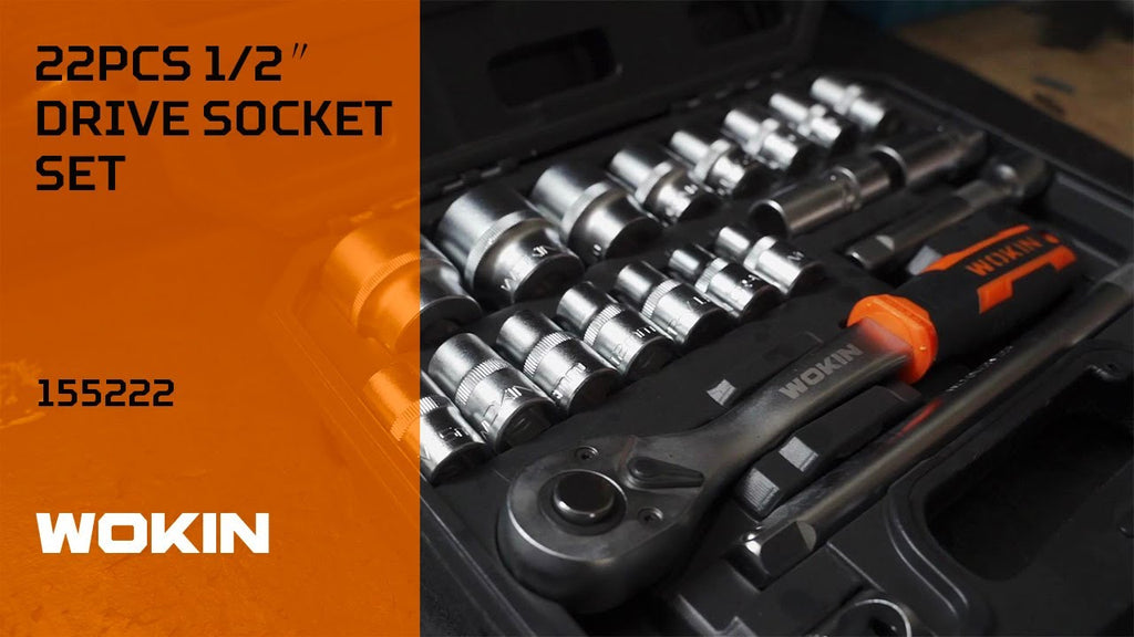 22PCS 1/2″ DRIVE SOCKET SET (INDUSTRIAL)