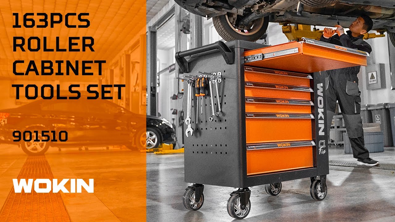 مجموعة أدوات خزانة الأسطوانة 163 قطعة (صناعية)