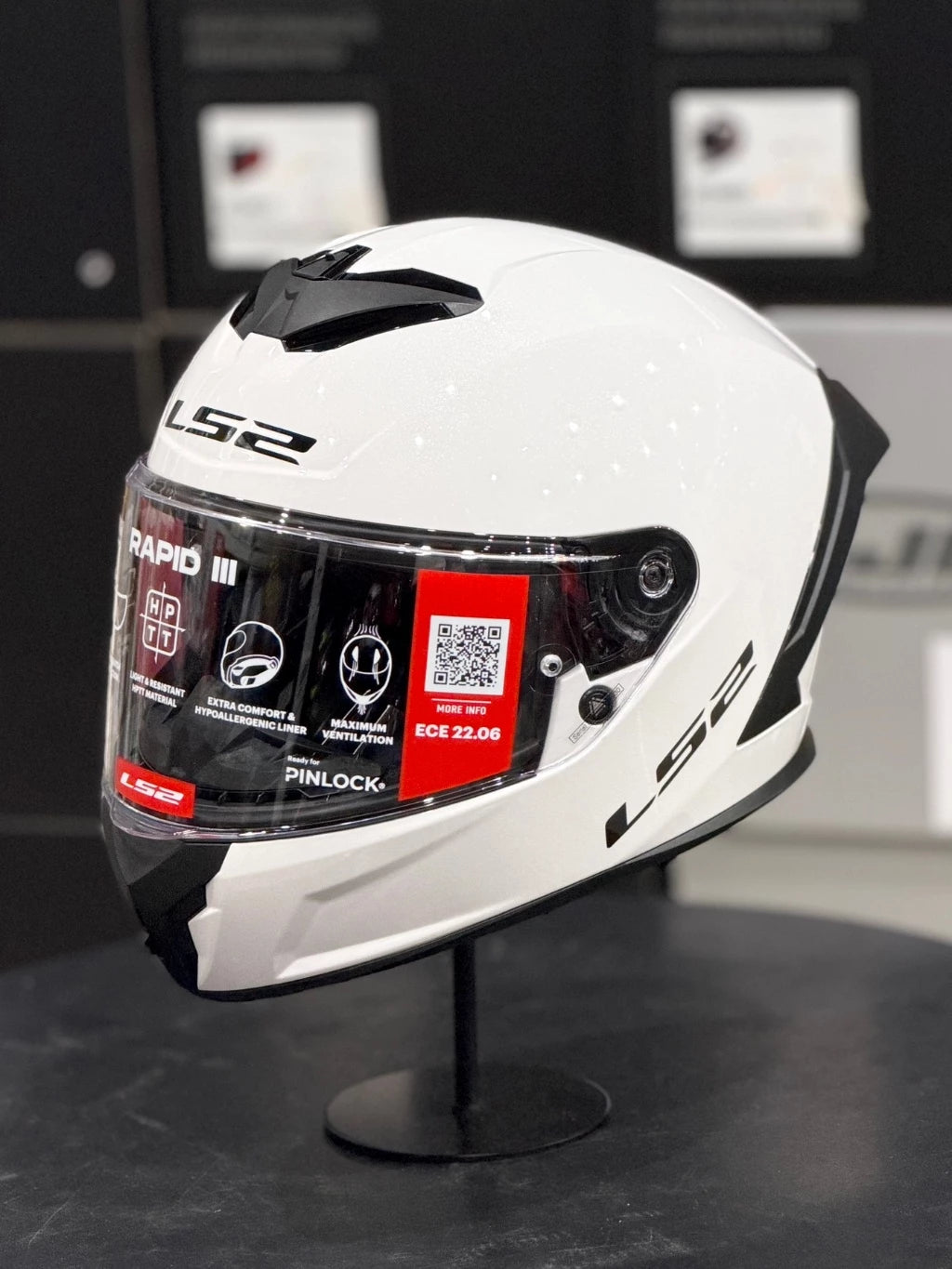 HELMET ‏LS2 FF820 RAPID III GLOSS WHITE