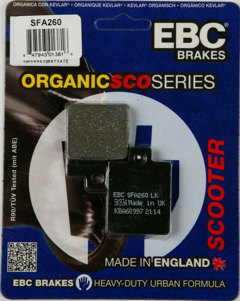 EBC Brakes SFA260 Series Scooter Organic Pads