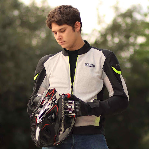 JACKET LS2 AIRY WHITE BLACK